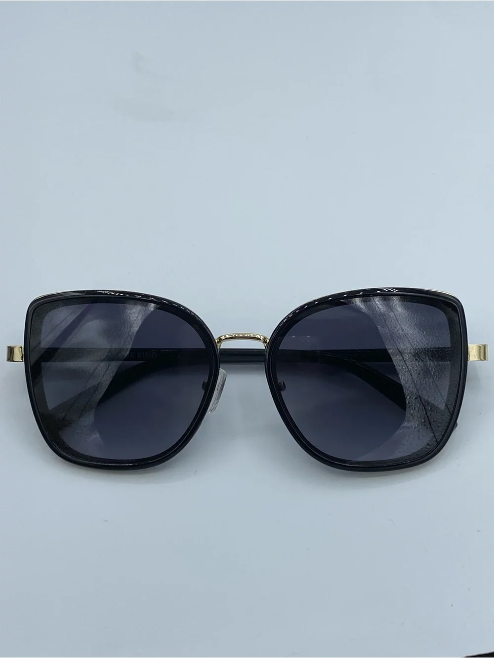 Kurt Geiger London Square Butterfly Sunglasses (Model KGL9037/S) Black/Gold 8079